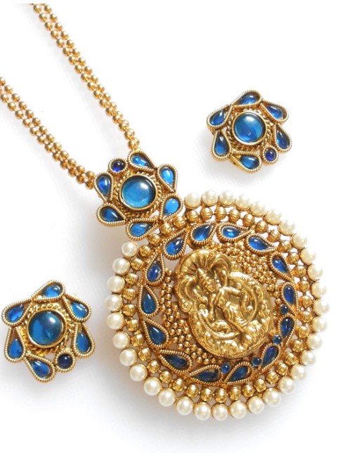 Polki Pendant Set